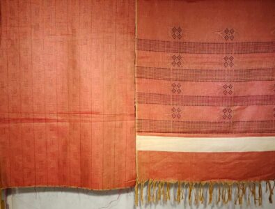 Orange Women's Fashion Loom Work, Jacquard, Khaadi Cotton 2-Piece Summer & Mid-Season Wear